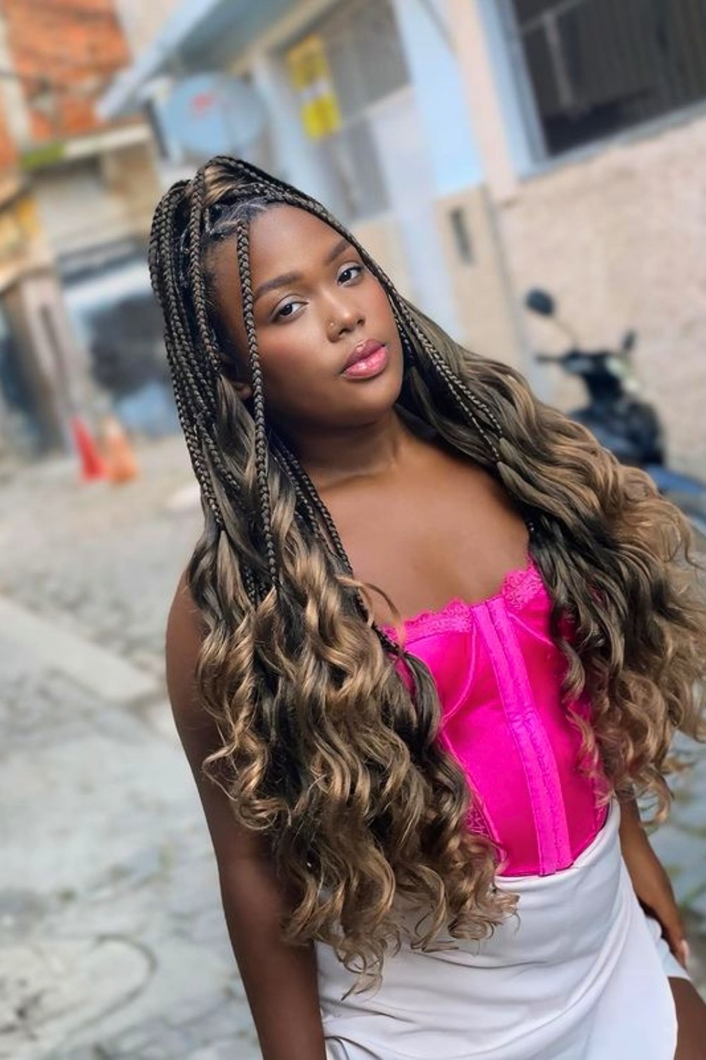 Voluminous Ombre French Curls Hairstyle