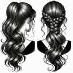 25. Wavy Ponytail with Braided Wrap