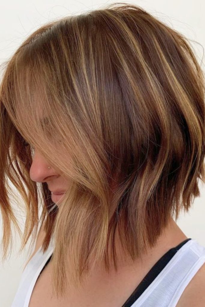 Chic Chestnut Bob with Soft Layers