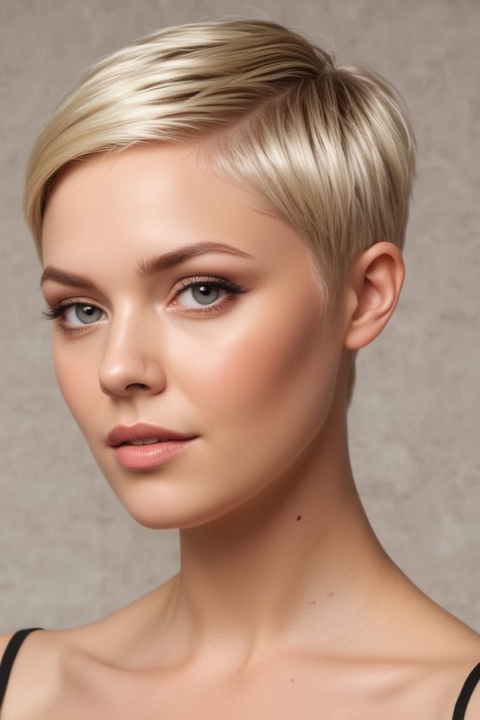 26. Elegant Blonde Pixie