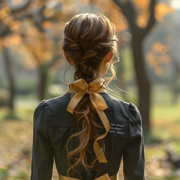 Intricate Bow-Embellished Braid Style