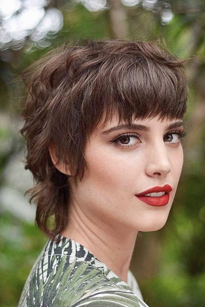 Textured Pixie Shag with Fringe