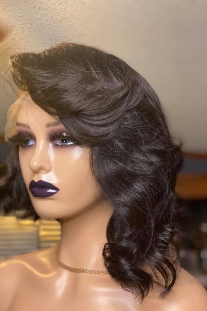 Asymmetrical Bob with Curls