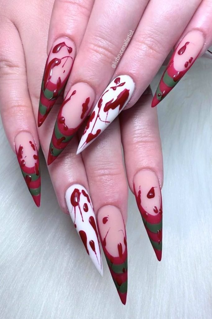 Bloody Camouflage Nails