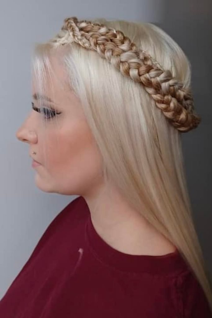 Braided Halo Hairstyle