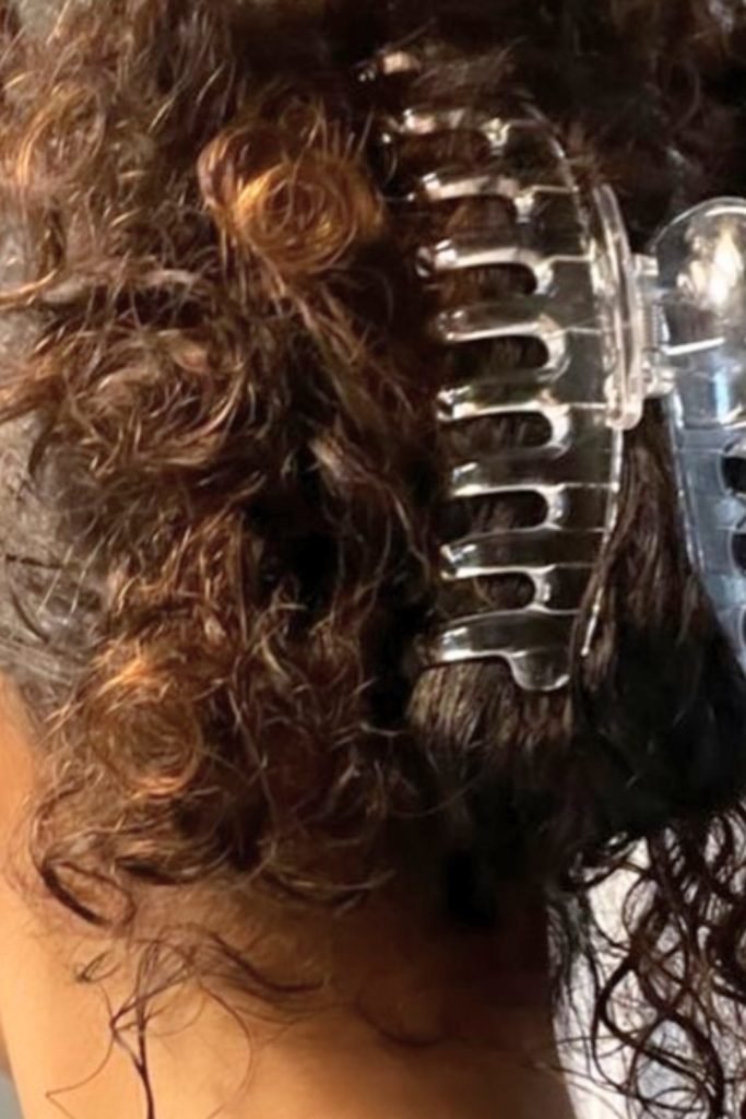 Curly Hair Claw Clip Updo