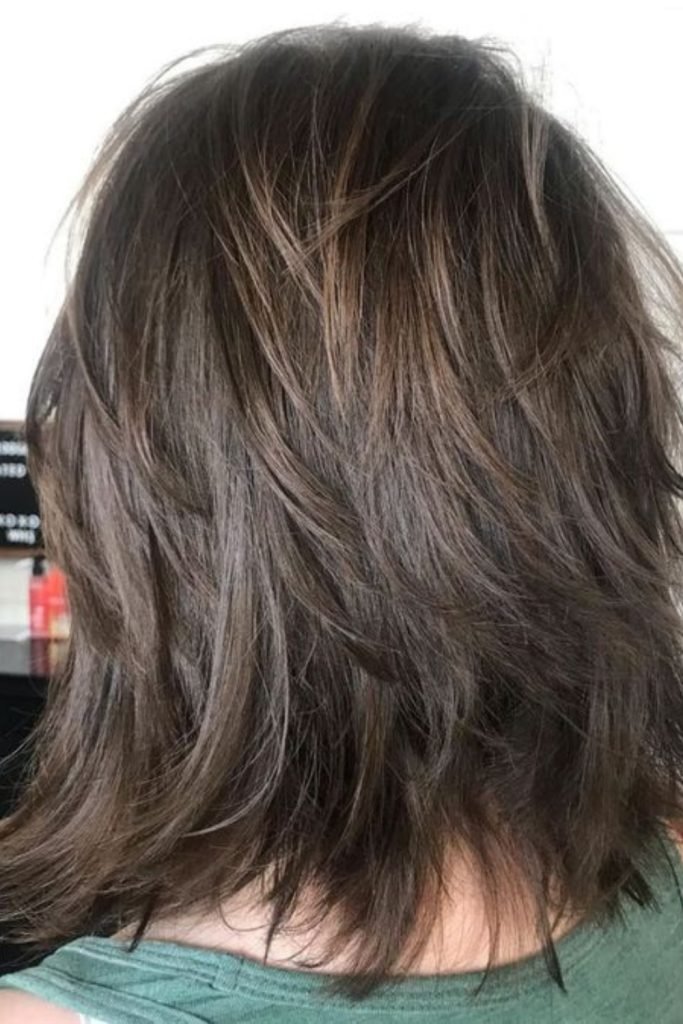 Short Brunette Shag with Wispy Finish
