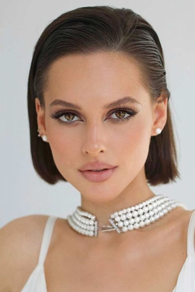 Slicked-Back Bob with Silk Press