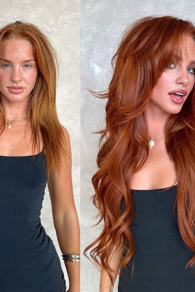 Vibrant Cinnamon Glow Hair Color