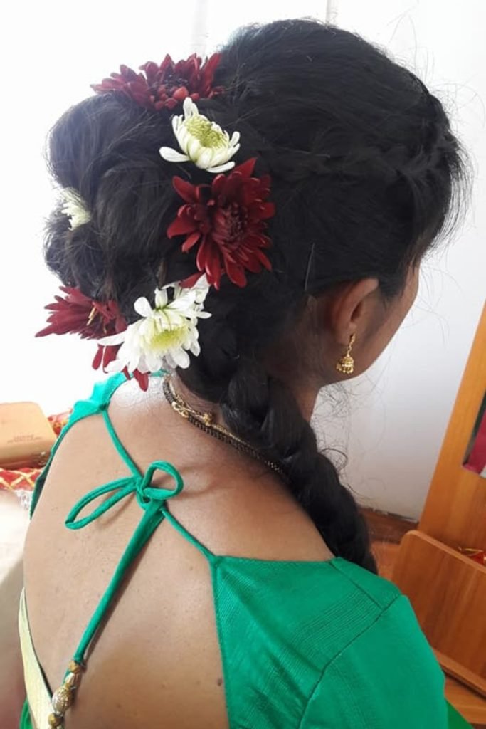 Long Side Braid Updo