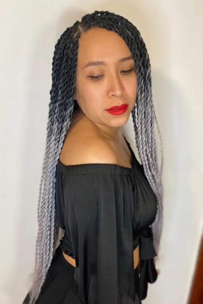 Silver Ombre Goddess Twists