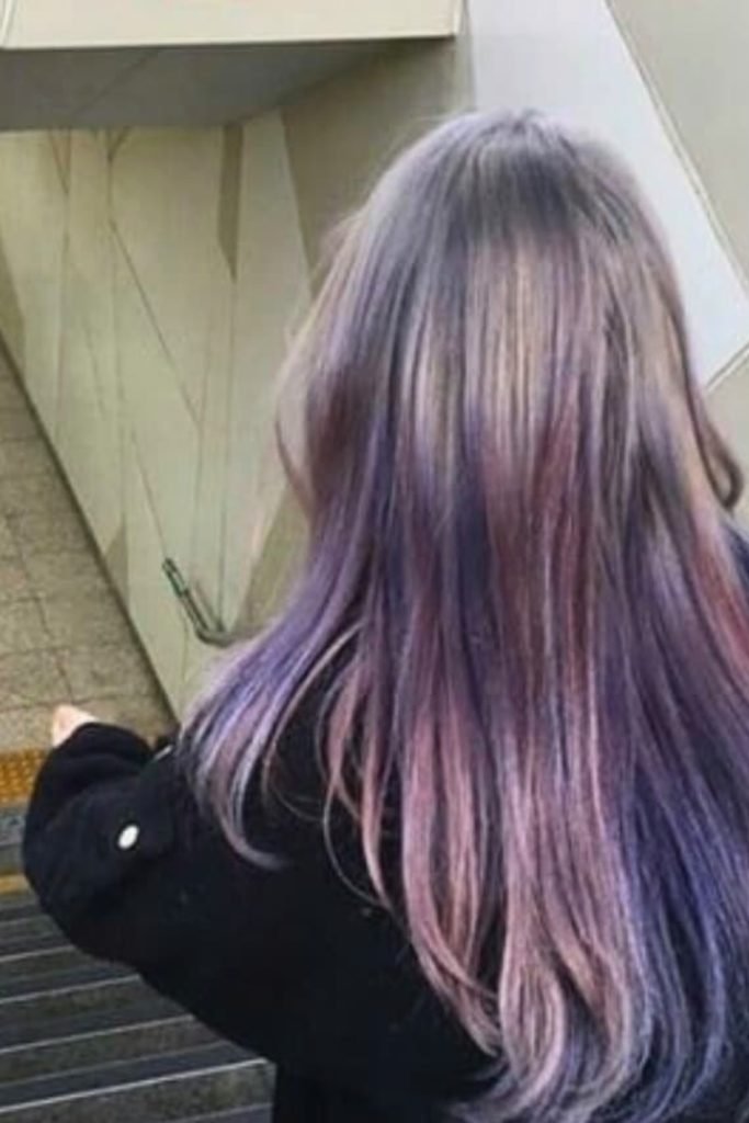 Dual Dutch Braids with a Pop of Purple
