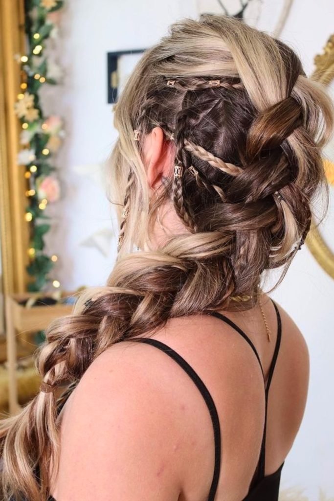 Festive Twist and Braid Elegance