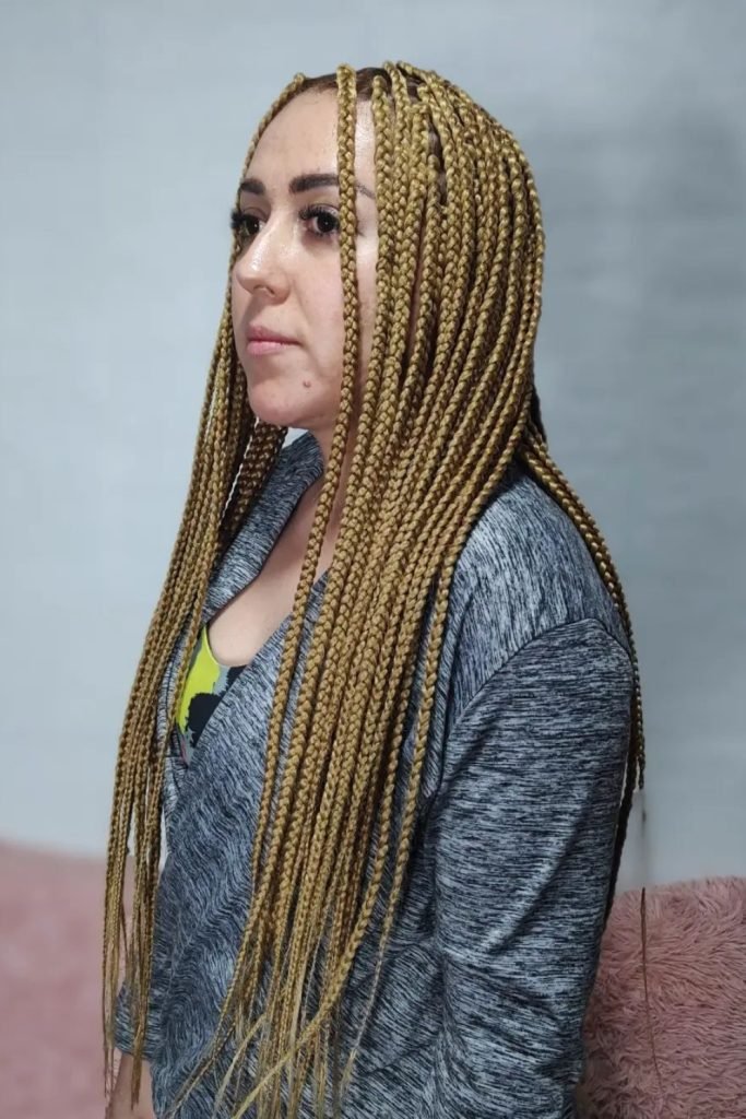 Golden Blonde Goddess Box Braids