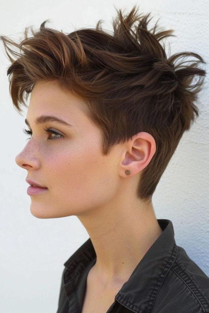 Short Crop with Textured Fringe