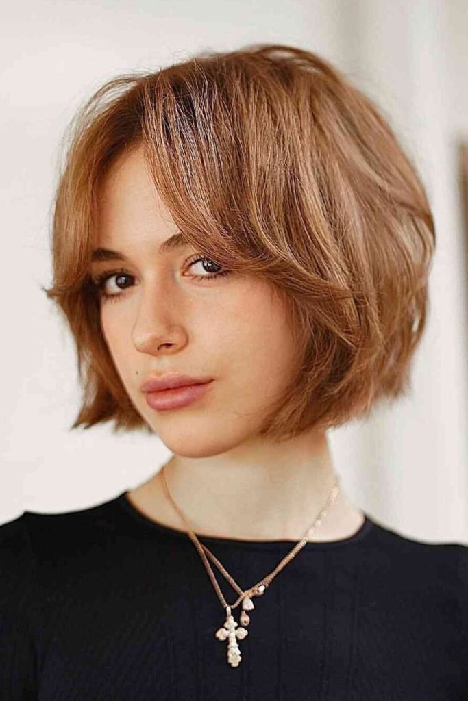 Textured Blunt Cut Lob Hairstyle