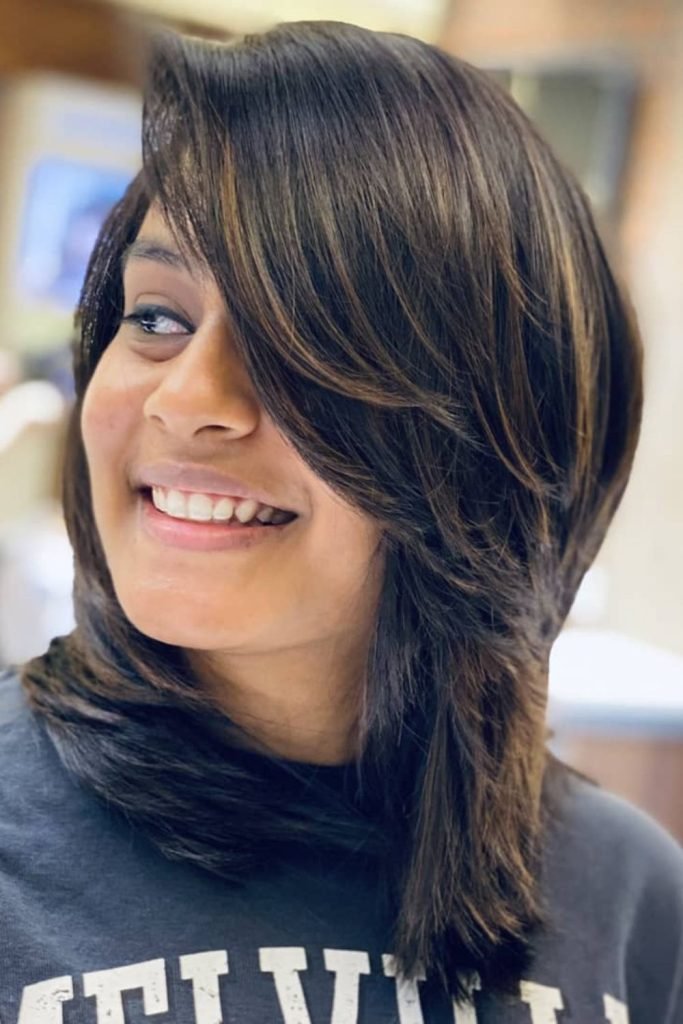 29. Textured Shoulder-Length Cut