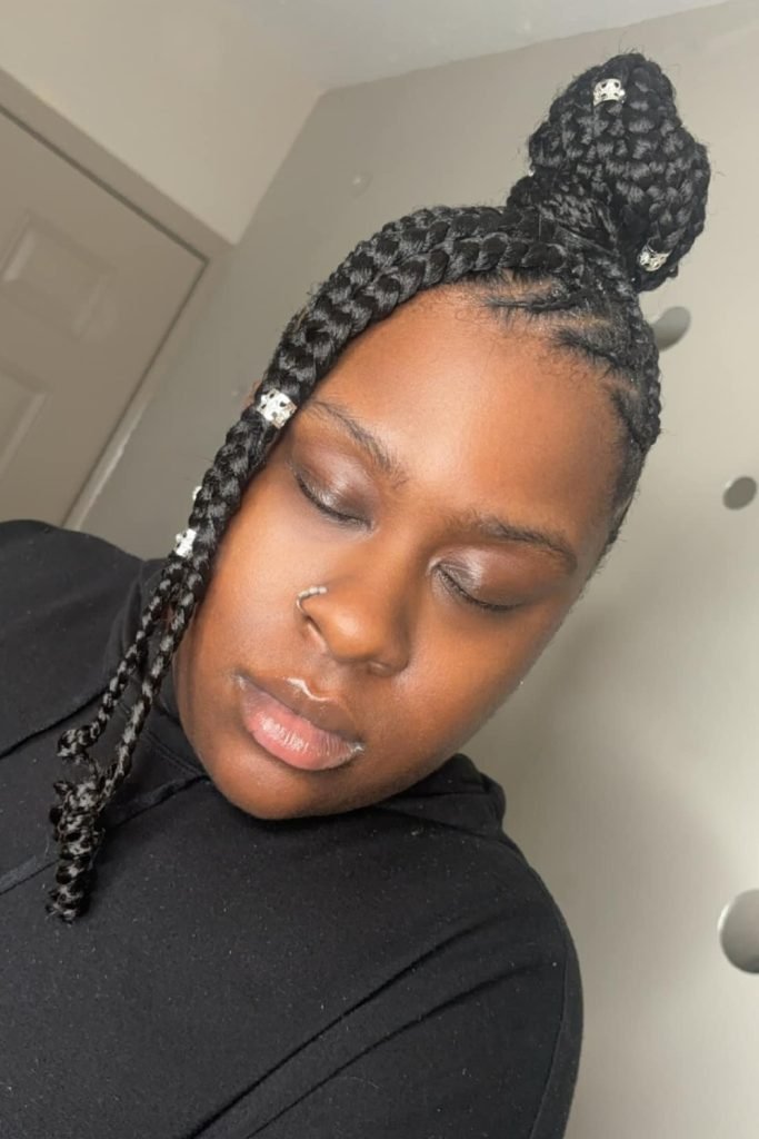 Braided Top Knot Hairstyle