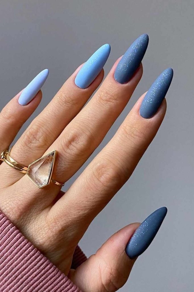 Classic Blue Manicure