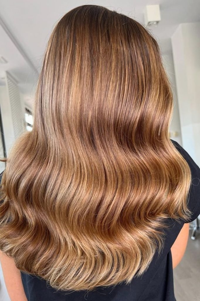 Golden Honey Cascade Hair Color