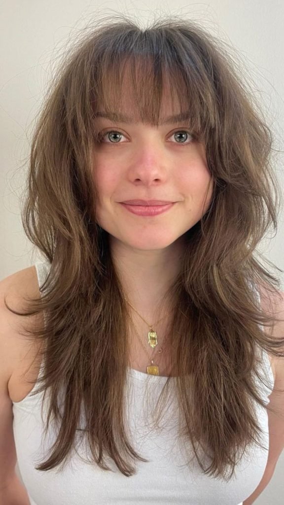 Layered Bangs Shag Hairstyle