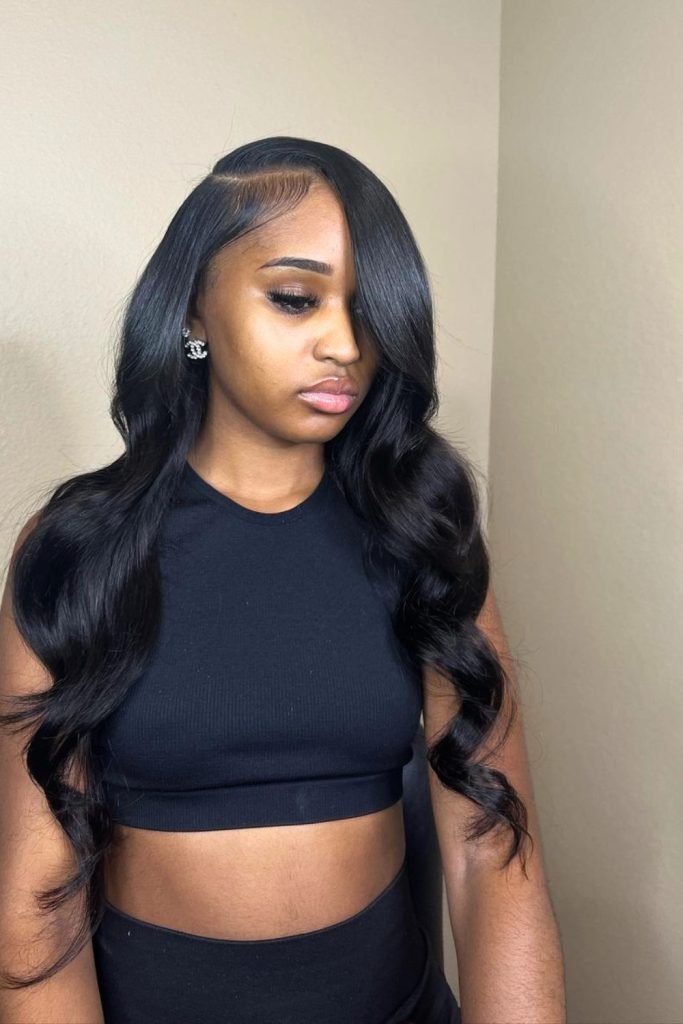 Soft Curls with Side Swoop