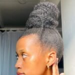 30. Afro Messy Bun