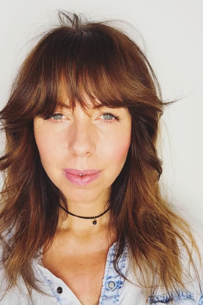 Layered Shag with Curtain Bangs
