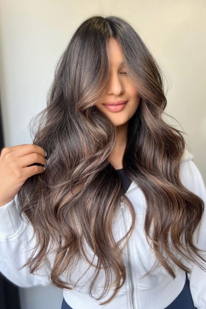 Lustrous Silver Cascade Hairstyle
