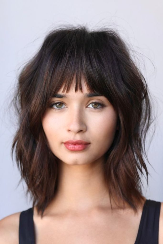 Piecey Fringe Shag Hairstyle