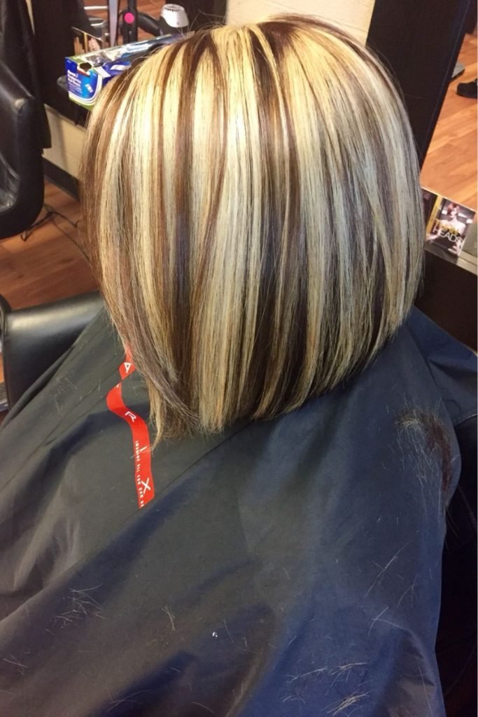 Short Bob with Chunky Highlights