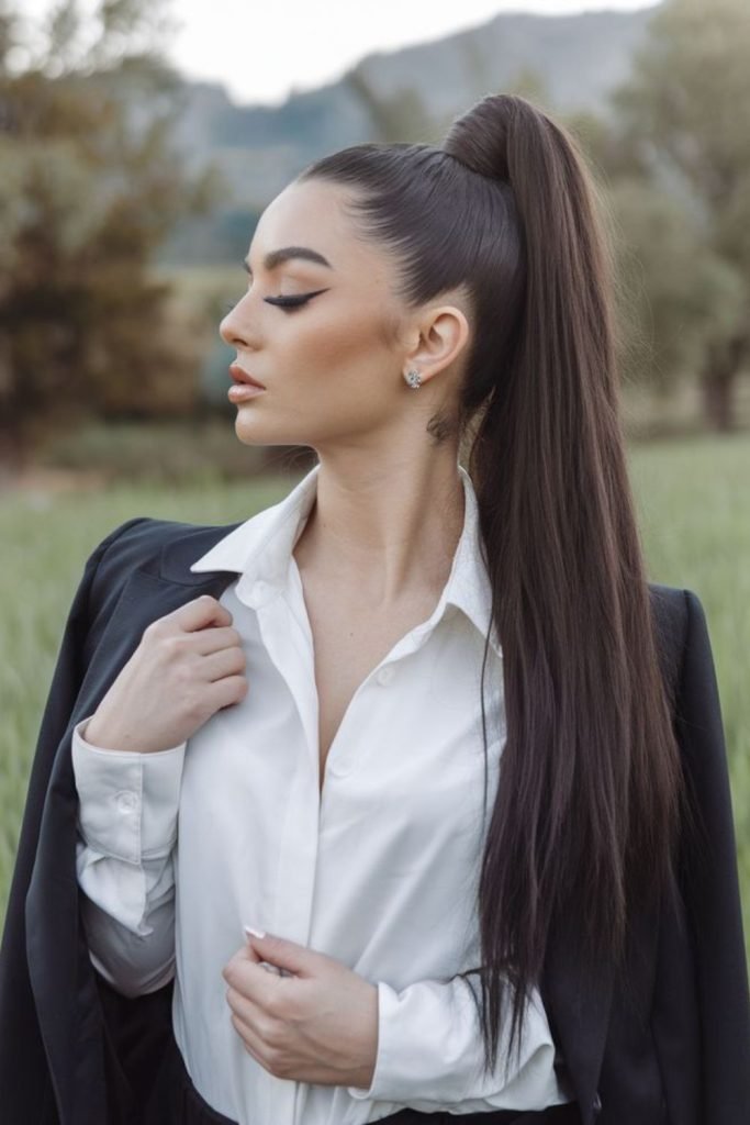 30. Sleek High Ponytail with Volume