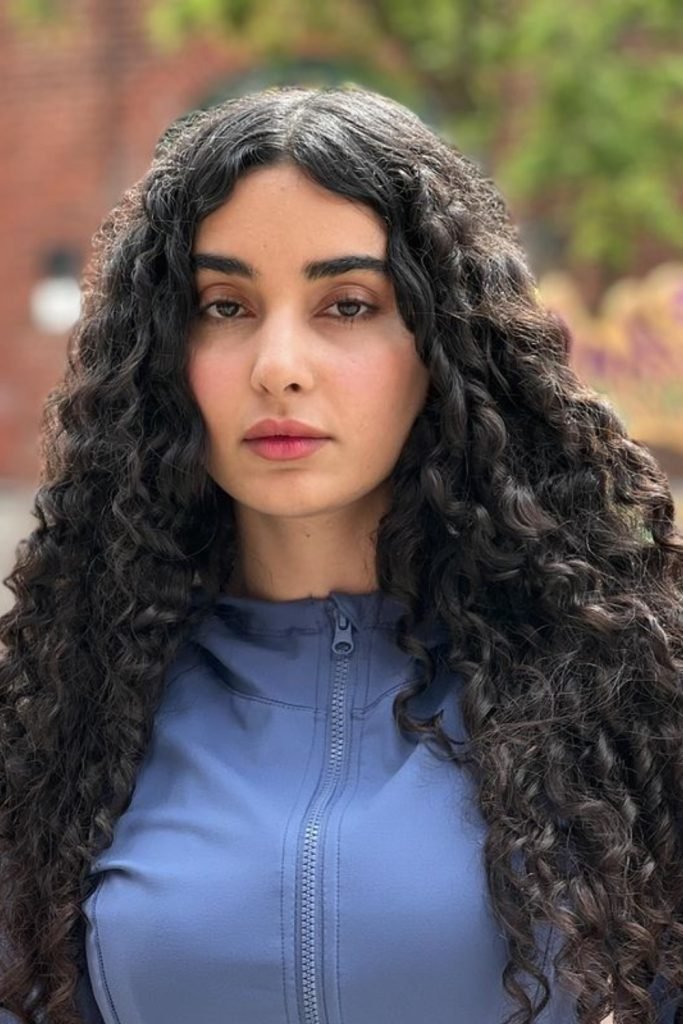 Chic Middle-Parted Curls