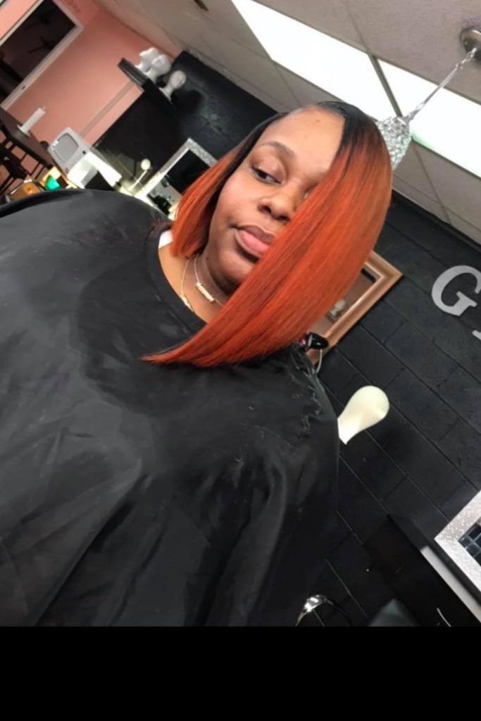 Asymmetrical Bob with Ombre Hairstyle
