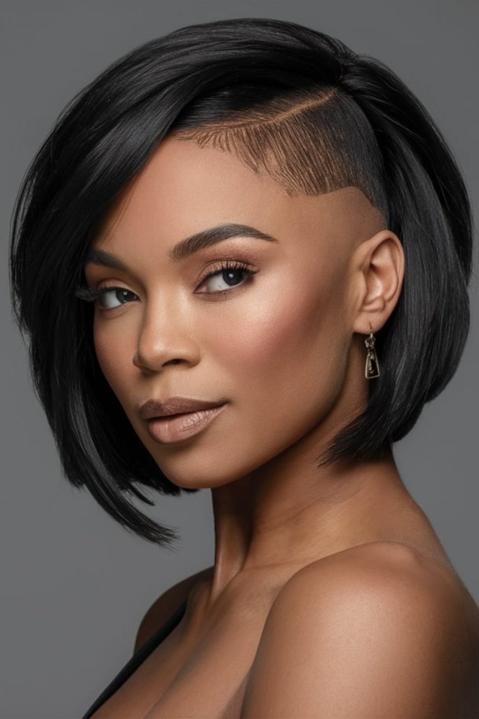 Short Bob with Shaved Undercut