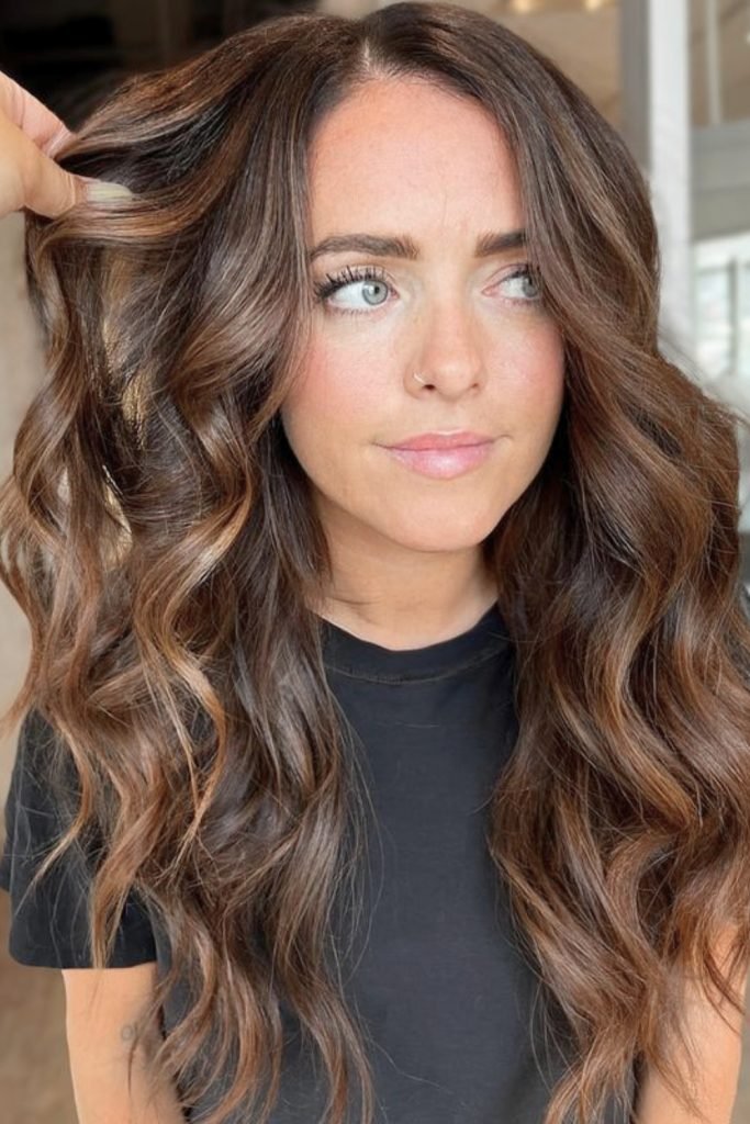 Chocolate Brown Waves with Subtle Dimension