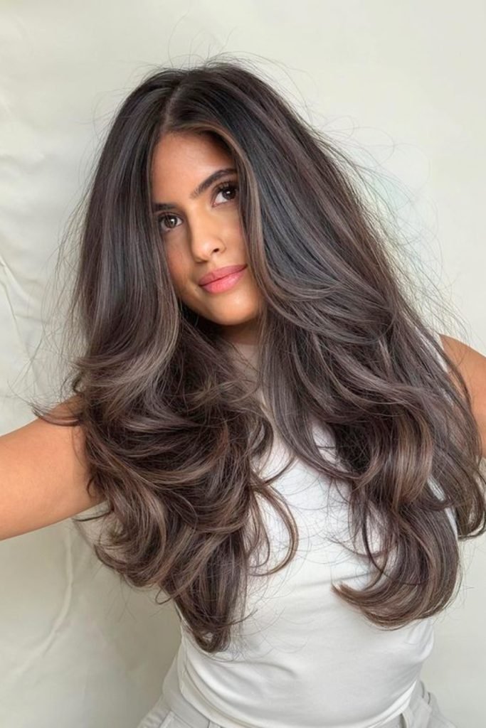 Charcoal Cascade Hair Style