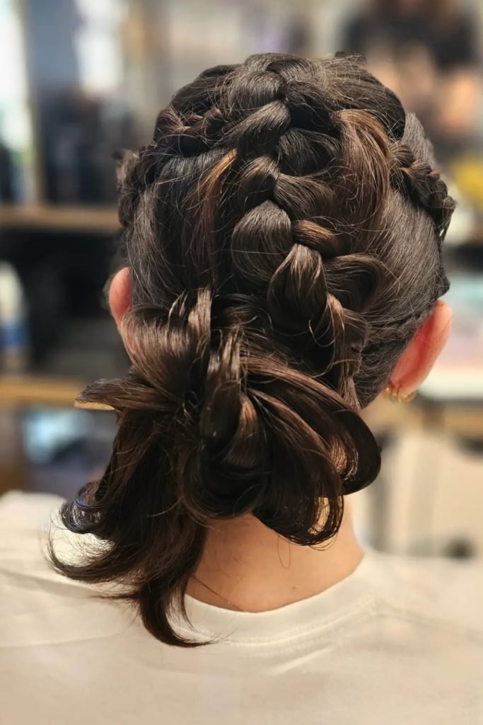 33. Intricate Crown & Ponytail Braid