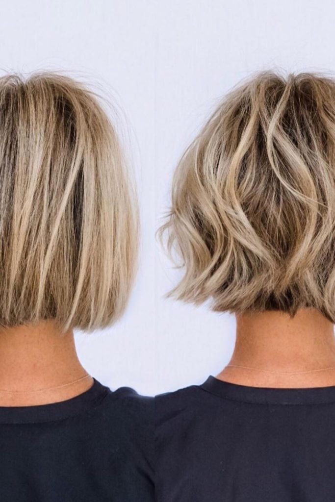 Textured Blunt Bob Transformation