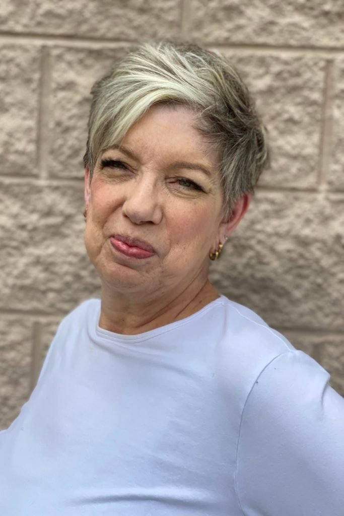 Long Pixie with Bangs Sweeping to the Side