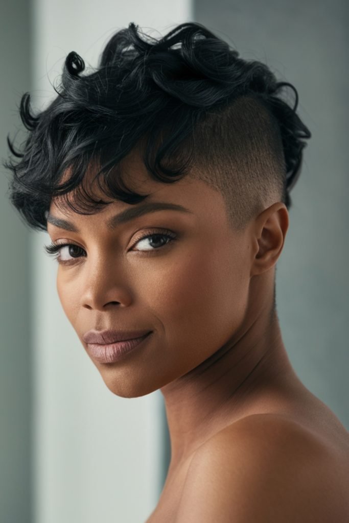Short Cropped Cut with Defined Curls