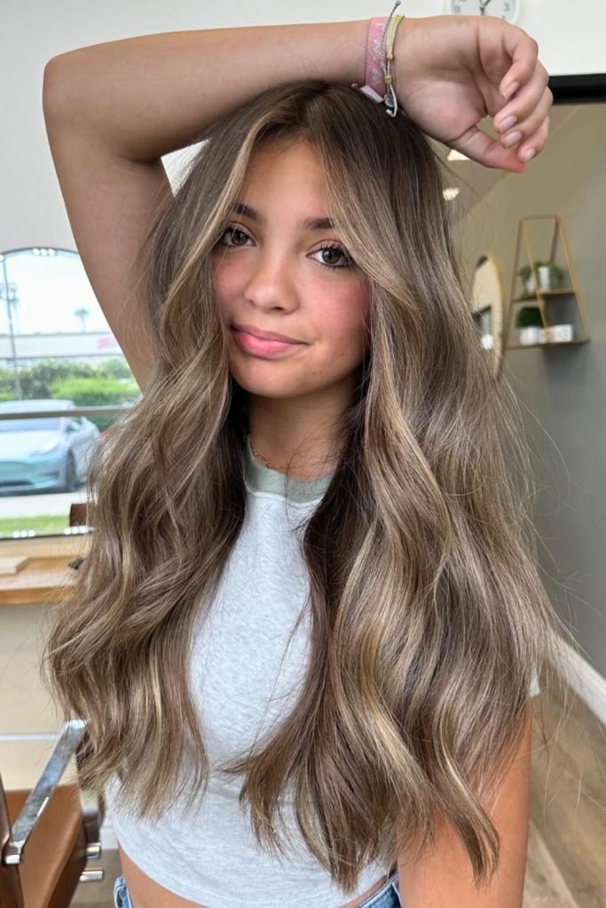 Soft Ash Brunette Waves