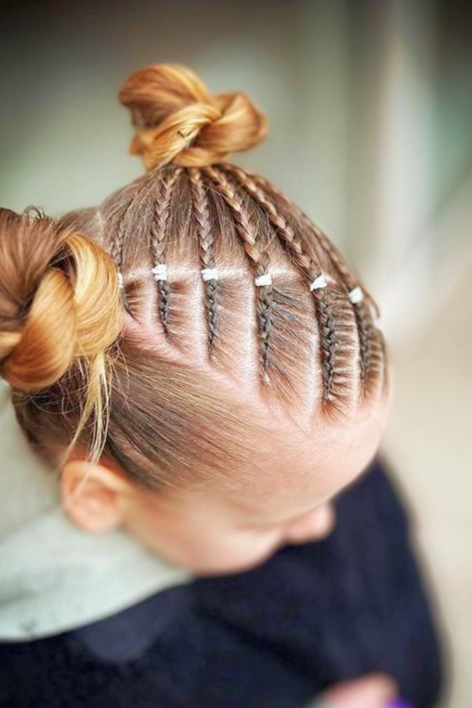 Twin Topknot Treasures - Unique Braided Hairstyle