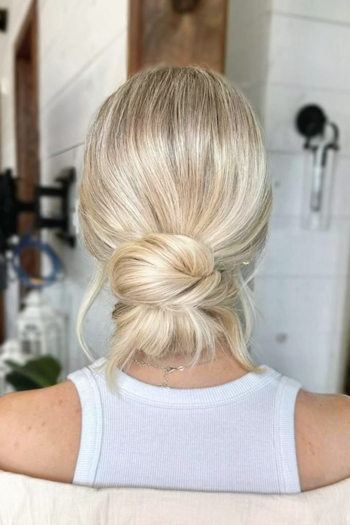 Effortless Knotted Bun Hairstyle