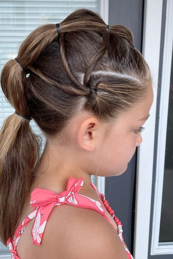 Twisted Ponytail with Sectioned Details