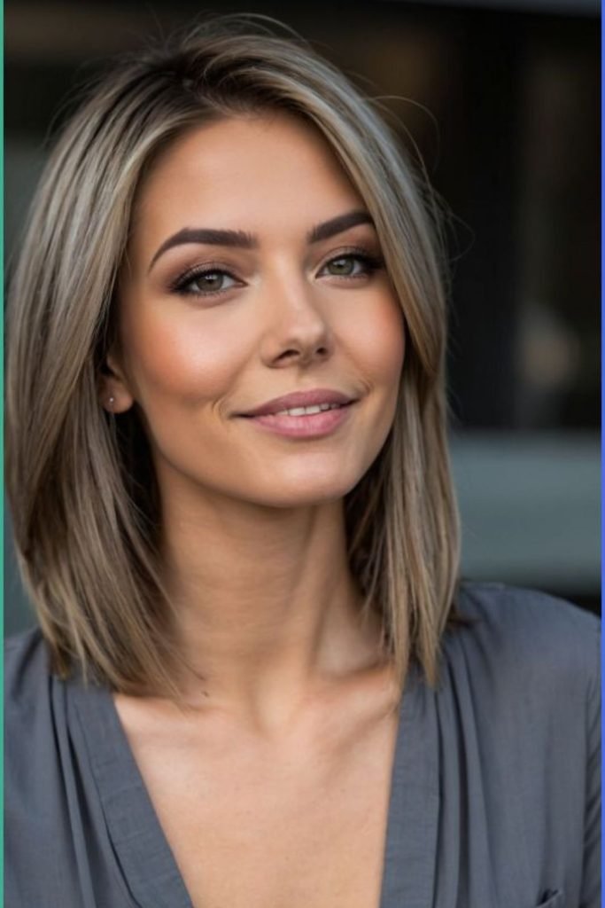 Blunt Cut with Side Part
