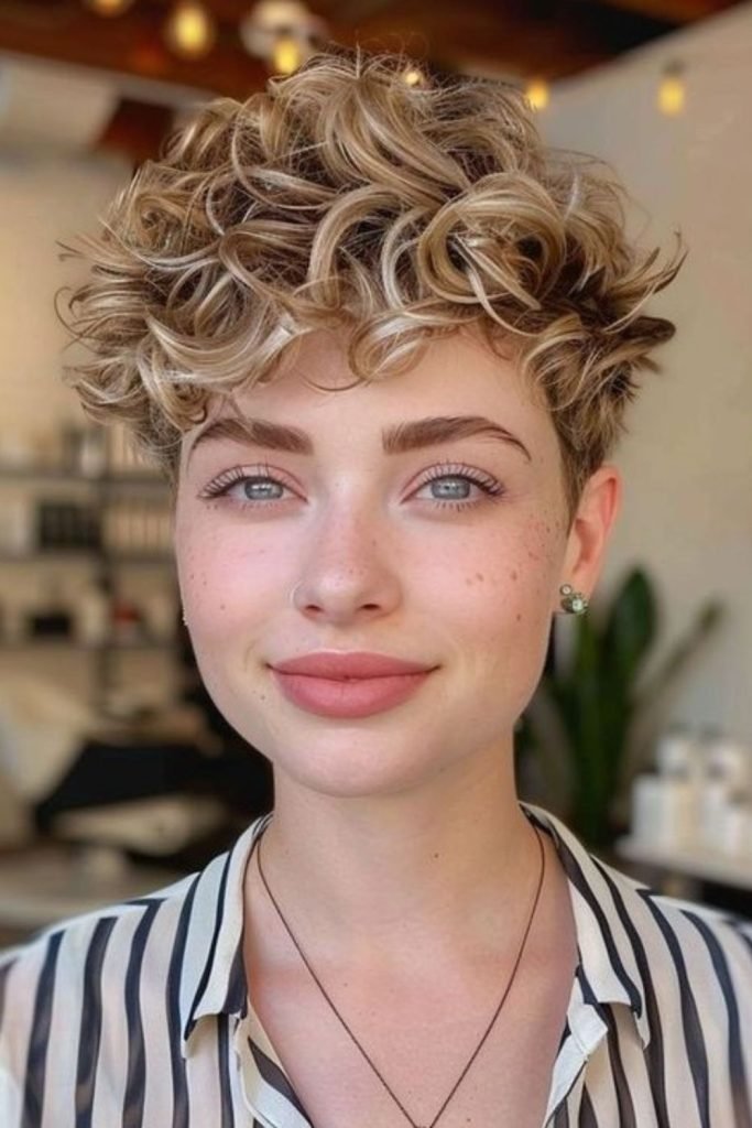 Curly Pixie Confidence Hairstyle
