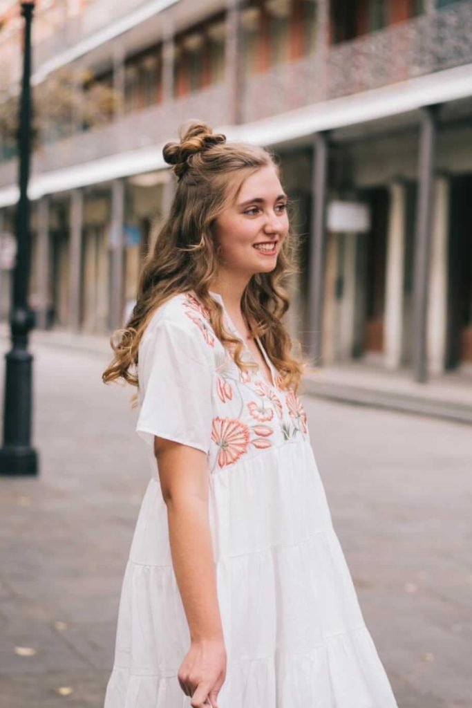 4. Half-Up Top Knot Hairstyle