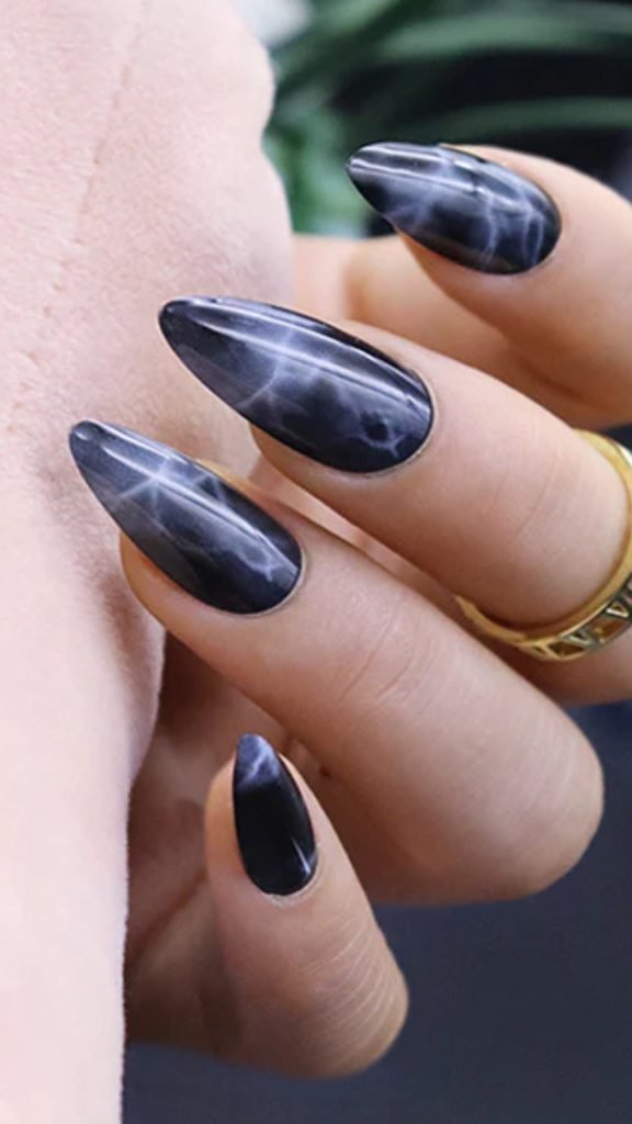 Marble Elegance Nail Design