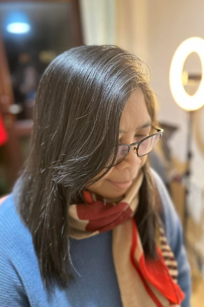Side Bangs with Straight Hair